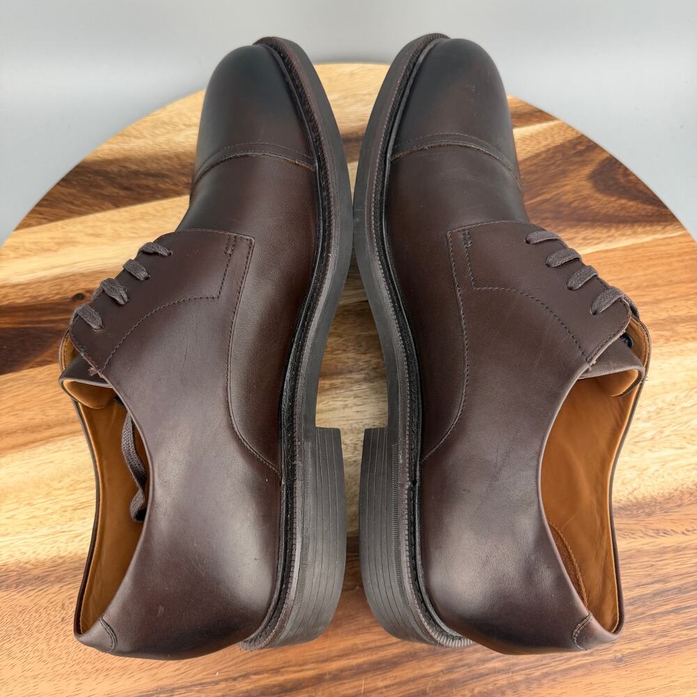 Polo Ralph Lauren Asher Cap Toe Derby Shoes Men’s Size 11 Dark Brown $195 NEW - Picture 7 of 8